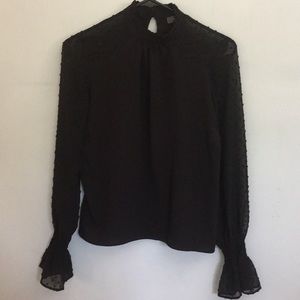 Black Primark Sheer Sleeve Blouse